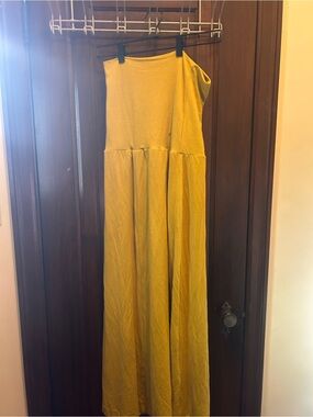 New Gardenbelle Forest Fiber Women’s Maxi Skirt in Mustard Yellow